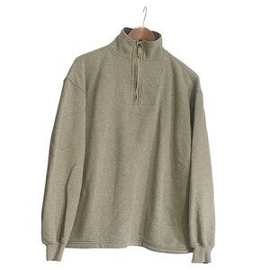 VOS Sports Men’s Quarter-Zip Mock Neck Long Sleeve Pullover Jacket Outerwear M